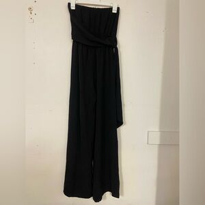 Chic Black Strapless Jumpsuit